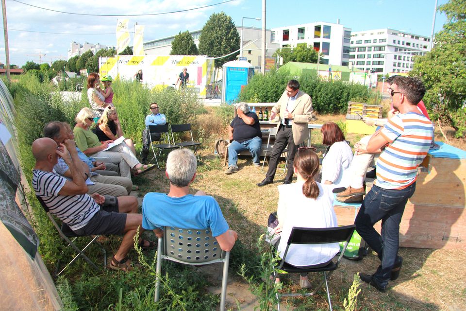 Veranstaltung im Rahmen des Bürger_innenbeteiligungsprozesses zum Leitbild Donaufeld. , Foto: Stadtland
