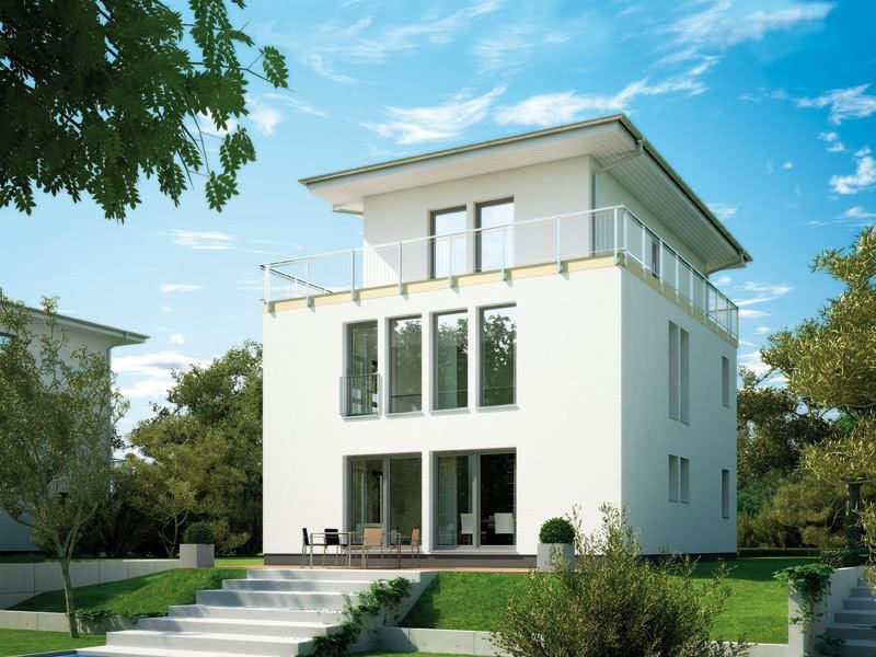 Aus dem Exklusiv-Programm der Firma Bien Zenker: »Ästhetik als Wohnerlebnis.«, Foto: Bild- und Zitatnachweis: www.bien-zenker.de/haeuser/nach/hauslinie/exklusiv/225 (Stand 30. 1. 2012)